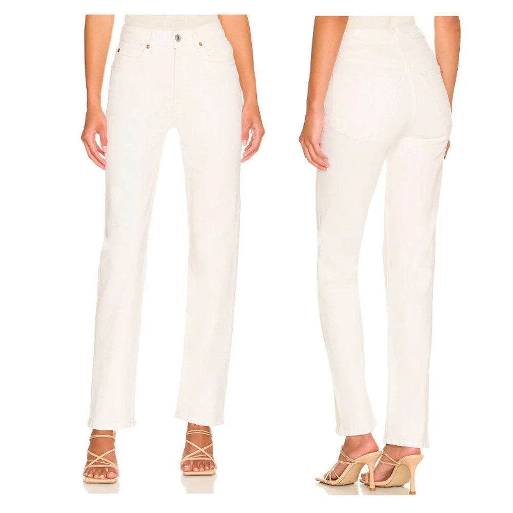 NWT RE/DONE 70s Straight Jeans Womens Vintage White Sz 32